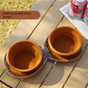 Brown Portable Foldable Dual Bowl for Pets - Silicone Feeding and Water Dish with Compact Storage Design V888-ELOSUNG43974