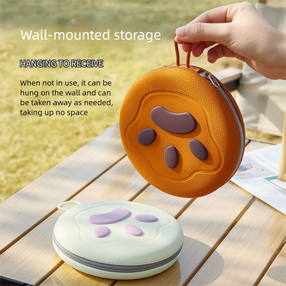 Brown and yellow Portable Foldable Dual Bowl for Pets - Silicone Feeding and Water Dish with Compact Storage V888-ELOSUNG43976