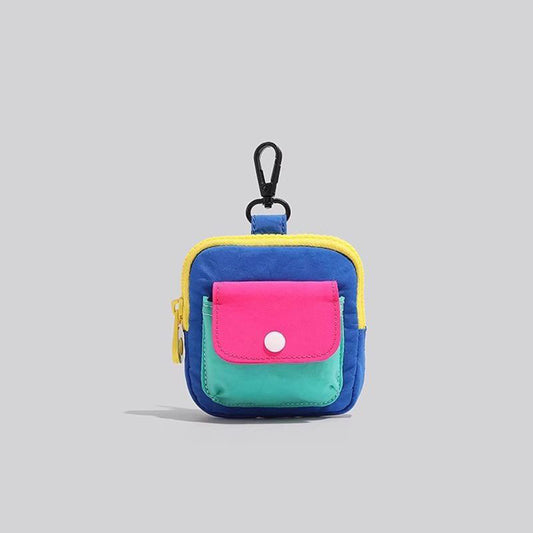 Mini Compact Pouch with Zipper Closure - Portable Storage Case for Earbuds and Small Items V888-ELOSUNG43978