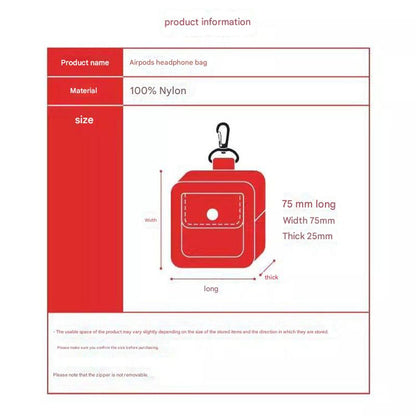 Mini Compact Pouch with Zipper Closure - Portable Storage Case for Earbuds and Small Items V888-ELOSUNG43978