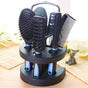 Blue 5-Piece Hair Care Set with Rotating Stand - Includes Flat Comb, Styling Brush, Massage Comb, Round V888-ELOSUNG43993