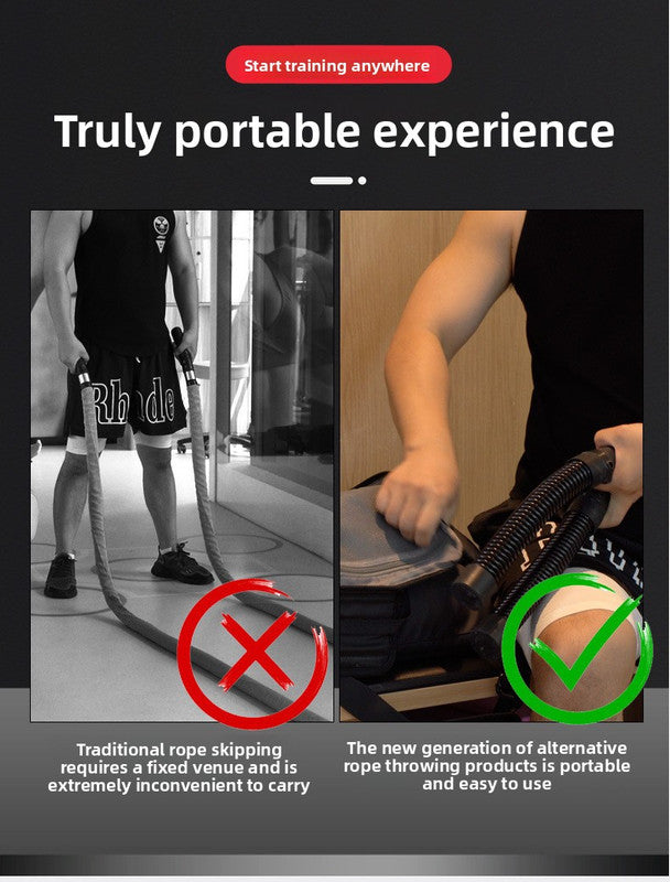 Cordless Battle Rope Weighted Spring Bars 1 Pair Heavy Duty Arm & Core Trainer Portable Home Gym Equipment V888-ELOSUNG44000