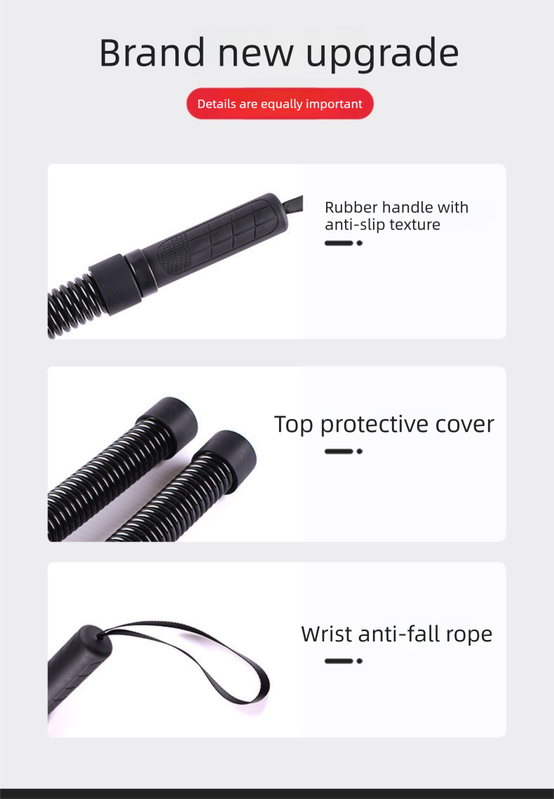 Cordless Battle Rope Weighted Spring Bars 1 Pair Heavy Duty Arm & Core Trainer Portable Home Gym Equipment V888-ELOSUNG44000