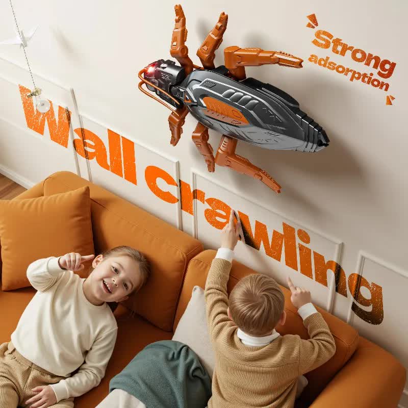 RC Wall Climbing Cockroach Toy Realistic Anti-Gravity Remote Control Bug 360 Stunt Rotation Rechargeable V888-ELOSUNG44002