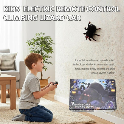 RC Wall Climbing Spider Toy Realistic Fuzzy Tarantula Anti-Gravity Remote Control Prank Bug with LED Eyes V888-ELOSUNG44003