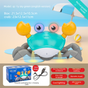 Electric Induction Crawling Crab Baby Toy Interactive Obstacle Avoidance Moving Pet with Music & Light USB V888-ELOSUNG44004