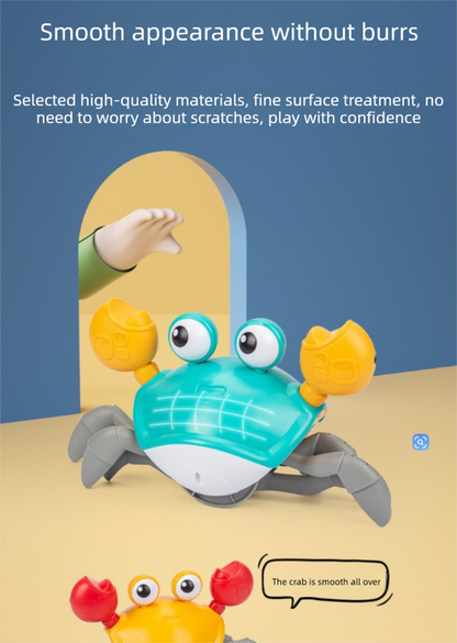 Upgraded Induction Crawling Crab Baby Toy with Silent Mode & Speed Control USB-C Rechargeable Obstacle V888-ELOSUNG44006