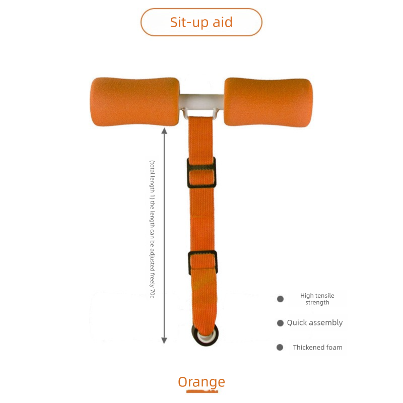 Portable Sit-Up Assistant Bar Door & Bed Anchor Core Trainer Adjustable Ab Workout Equipment Orange V888-ELOSUNG44034