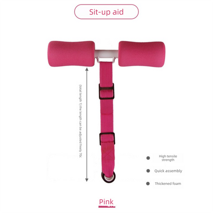 Portable Sit-Up Assistant Bar Door & Bed Anchor Core Trainer Adjustable Ab Workout Equipment Pink V888-ELOSUNG44036