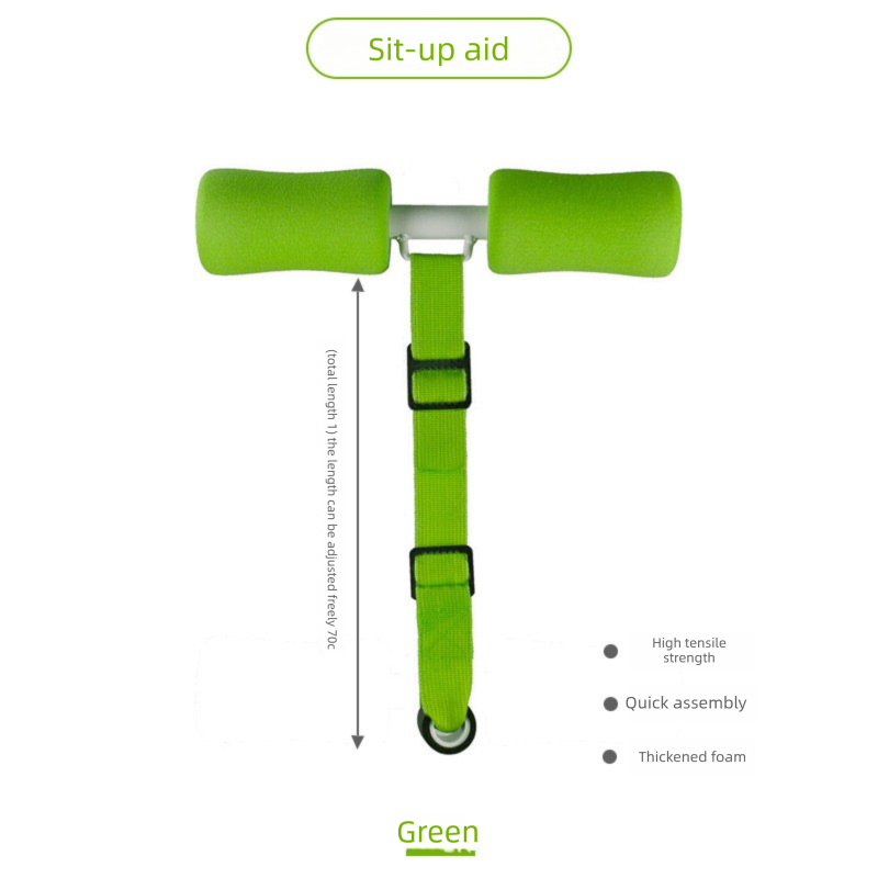 Portable Sit-Up Assistant Bar Door & Bed Anchor Core Trainer Adjustable Ab Workout Equipment Green V888-ELOSUNG44037
