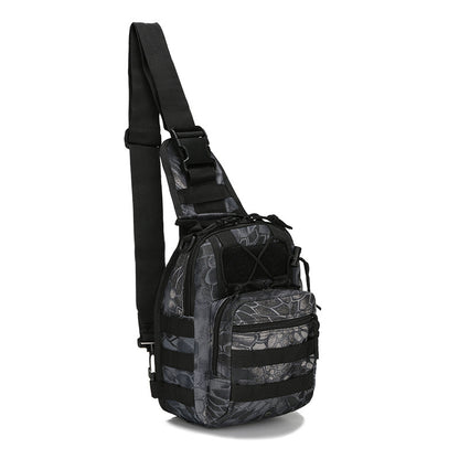 Tactical Sling Bag Black Python Camo 600D Waterproof Crossbody Backpack MOLLE EDC Shoulder Pack for Urban V888-ELOSUNG44043
