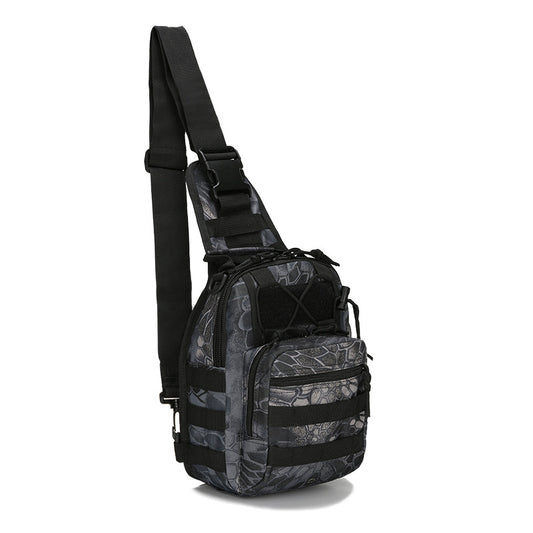 Tactical Sling Bag Black Python Camo 600D Waterproof Crossbody Backpack MOLLE EDC Shoulder Pack for Urban V888-ELOSUNG44043