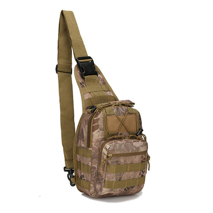 Tactical Sling Bag Tan Python Camo 600D Waterproof Crossbody Backpack MOLLE EDC Shoulder Pack for Hiking V888-ELOSUNG44045