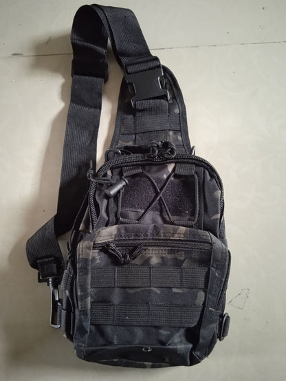 Tactical Sling Bag Multicam Black CP Camo 600D Waterproof Crossbody Backpack MOLLE EDC Shoulder Pack V888-ELOSUNG44047