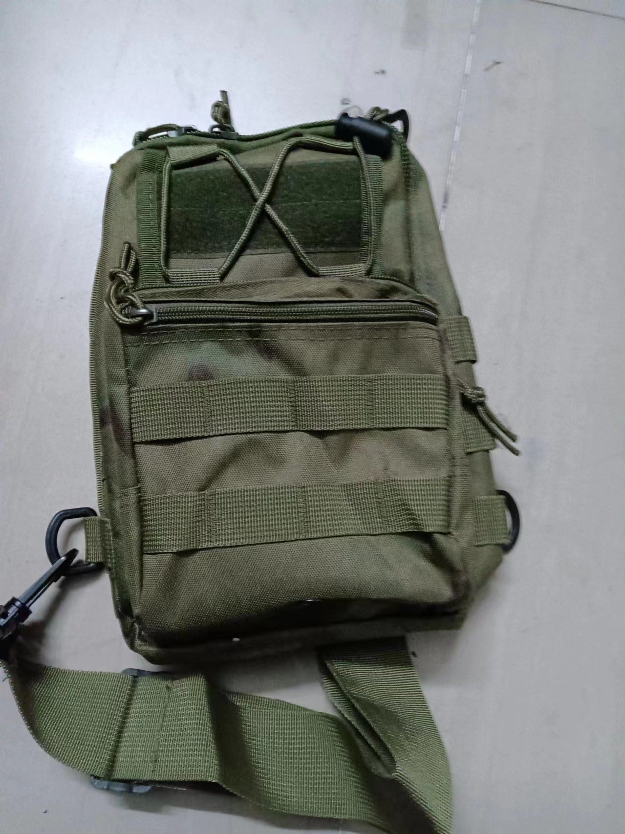 Tactical Sling Bag FG Foliage Green Camo 600D Waterproof Crossbody Backpack MOLLE EDC Shoulder Pack V888-ELOSUNG44049