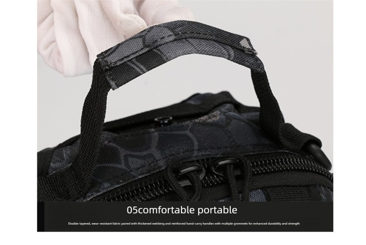 Tactical Sling Bag Classic Black 600D Waterproof Crossbody Backpack MOLLE EDC Shoulder Pack for Urban Hiking V888-ELOSUNG44050