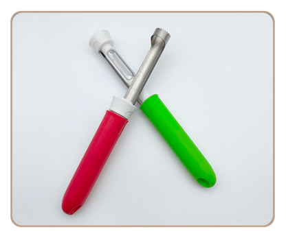2 PCS 2-in-1 Apple Corer & Peeler Stainless Steel Fruit Prep Tool Red & Green Set Kitchen Gadget V888-ELOSUNG44054