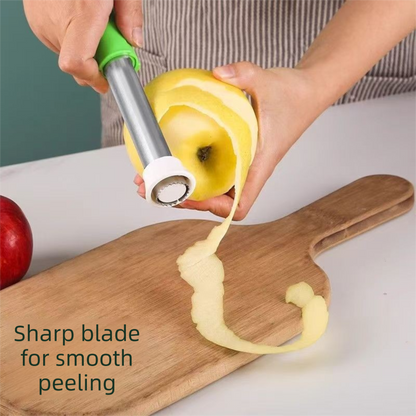 2 PCS 2-in-1 Apple Corer & Peeler Stainless Steel Fruit Prep Tool Red & Green Set Kitchen Gadget V888-ELOSUNG44054