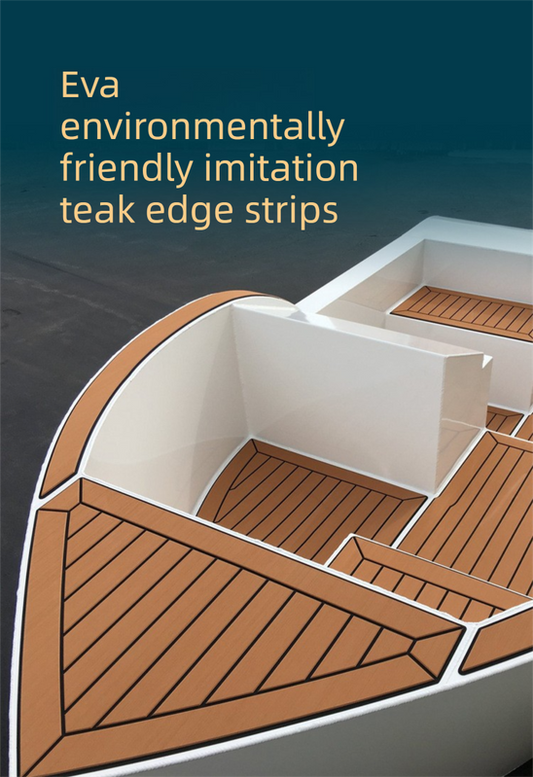 EVA Faux Teak Boat Flooring Border Trim Self Adhesive Marine Decking Strip Non Slip Foam Sheet for Yacht V888-ELOSUNG44103