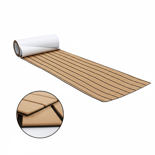 EVA Faux Teak Boat Flooring Sheet Marine Decking Mat Self Adhesive Non Slip Foam for Yacht Caravan & RV V888-ELOSUNG44109