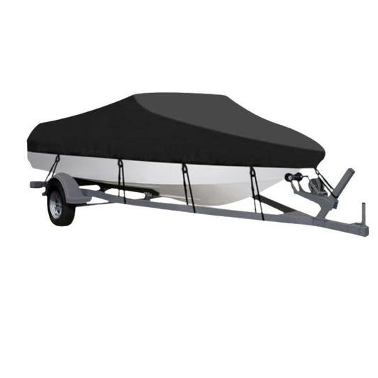 Waterproof Boat Cover 17-20ft Square Bow Jon Boat & Wide Beam Utility UV Resistant Marine Storage Tarp V888-ELOSUNG44121