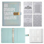 100 Envelope Savings Challenge Binder with Password Lock Holographic Blue A5 Cash Stuffing Budget Planner V888-ELOSUNG44133