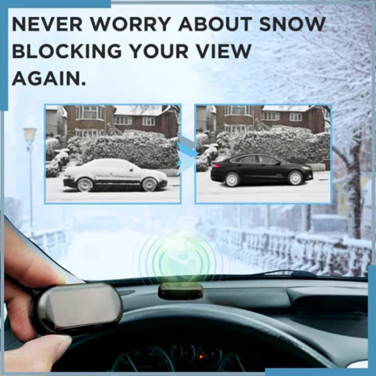Solar Powered Car Antifreeze Snow Removal Device Electromagnetic Windshield De-icer Anti-Fog Frost Tool for V888-ELOSUNG44134