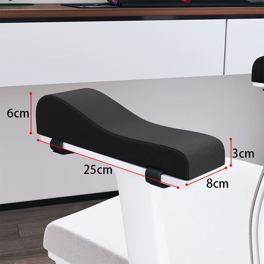 A pair of Ergonomic Chair Armrest Pads High Density Foam Elbow Support Cushion Black Curved Design for Office V888-ELOSUNG44212