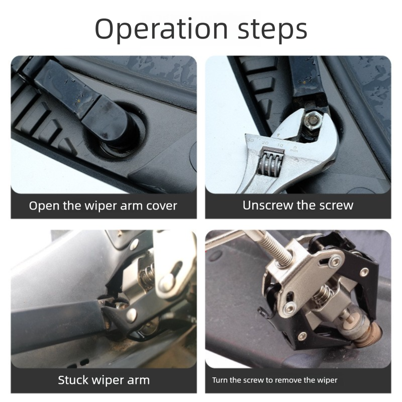 Heavy Duty Adjustable Car Wiper Arm Puller Tool Battery Terminal & Alternator Bearing Remover 9-30mm Opening V888-ELOSUNG44223