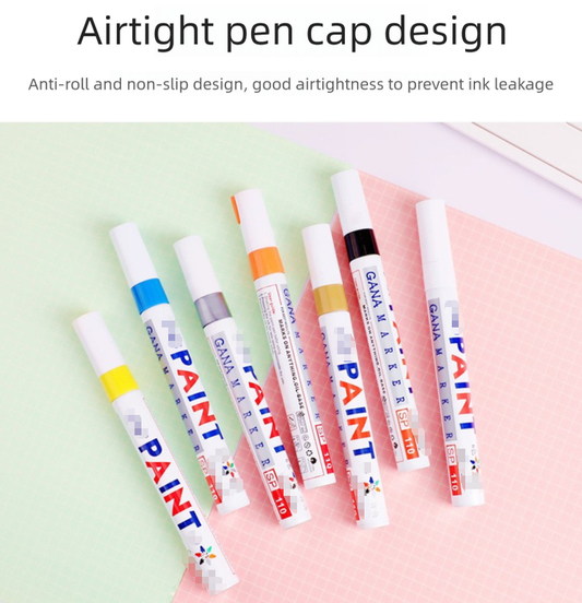 12 Colour Oil Based Paint Marker Pens Set 3.0mm Medium Tip Waterproof Permanent Ink for Rock Painting Metal V888-ELOSUNG44224