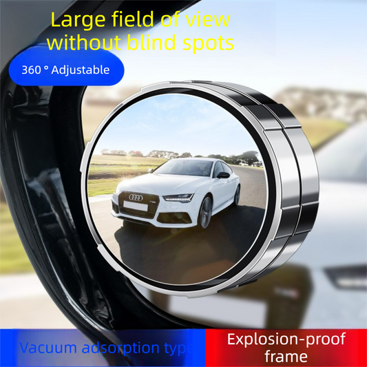 2Pcs Car Blind Spot Mirrors Suction Cup Vacuum Adsorption 360 Adjustable Round Rear View Convex Mirror V888-ELOSUNG44242