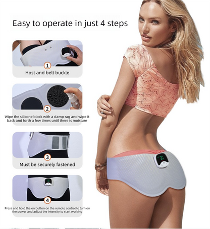 Electric Hip Trainer EMS Muscle Stimulator Buttock Lifting Belt with Remote Control 10 Modes 30 Intensity V888-ELOSUNG44253