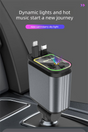 4-in-1 Retractable Car Charger Adapter 120W Dual Type-C Cables Starry Sky Projector Fast Charging for iPhone V888-ELOSUNG44259
