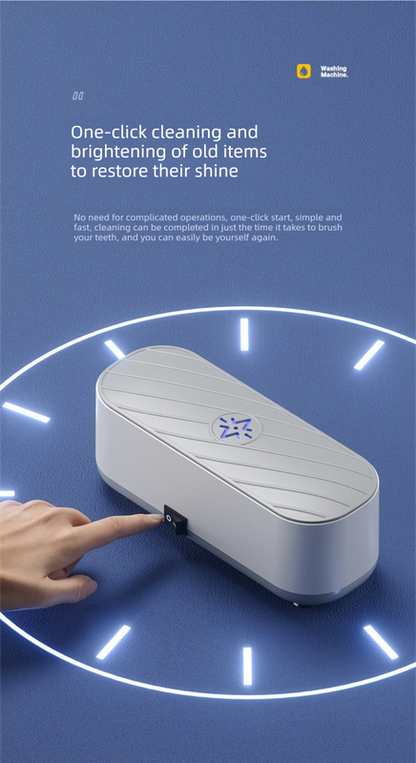 Standard USB Plug-in Sonic Vibration Jewellery & Glasses Cleaner - High Frequency Washing Box for Dentures, V888-ELOSUNG44315