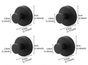 4-Pack Heavy Duty Vacuum Suction Cup Hooks Matte Black - Stainless Steel No-Drill Wall Hangers for Bathroom, V888-ELOSUNG44319