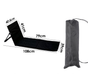 Portable Outdoor Folding Ground Chair with Back Support (Extra Long Black) - Lightweight Padded Beach Mat & V888-ELOSUNG44324