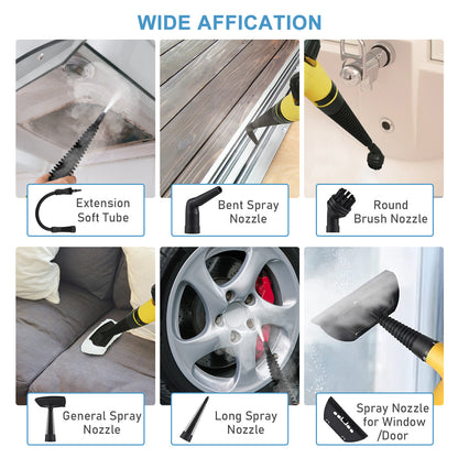 Multi-Purpose Handheld Steam Cleaner with 9 Accessories - High Pressure Chemical-Free Steamer for Kitchen, V888-ELOSUNG44361