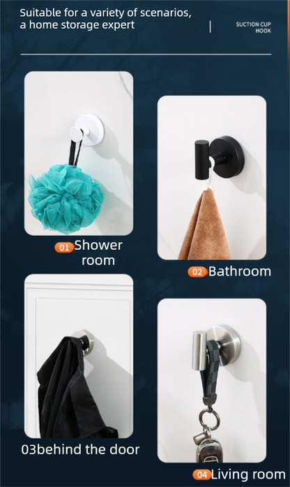 Stainless Steel Vacuum Suction Cup Hook Rack 3-Hook Gold Wall Mounted Towel Rail for Bathroom and Kitchen No V888-ELOSUNG44422