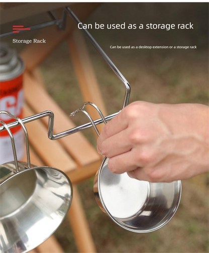 2 PCS Portable Folding Trash Bag Holder Stand Stainless Steel Garbage Bag Rack for Camping Picnic Kitchen and V888-ELOSUNG44532