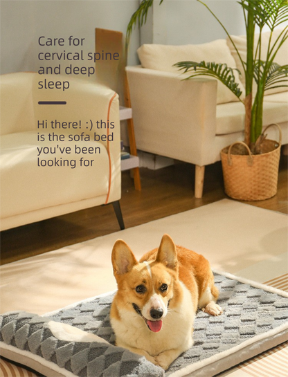 Thickened Soft Pet Bed Mat M Size Light Green Comfortable Dog Sleeping Pad Washable Cushion for Medium Dogs V888-ELOSUNG44557