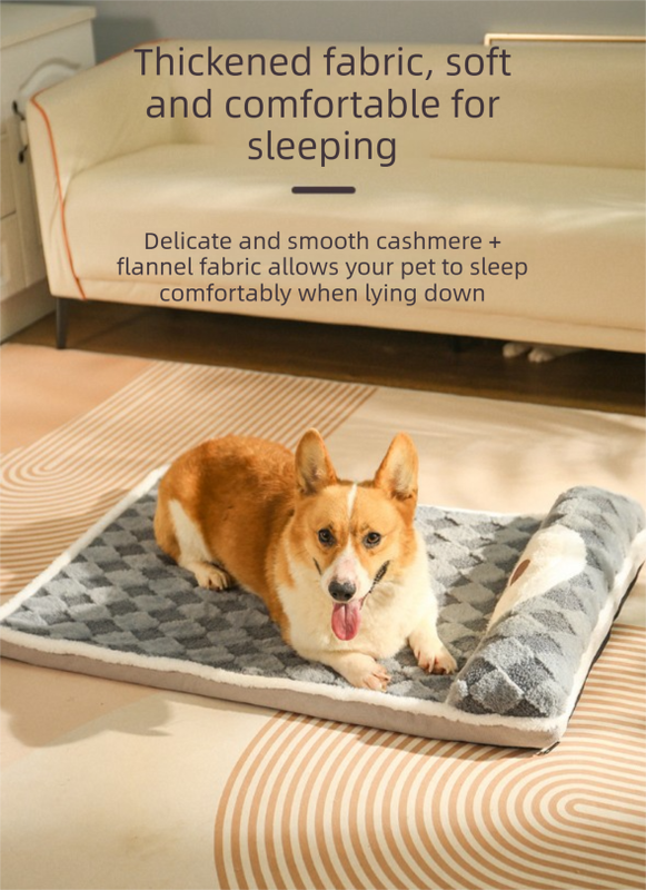Thickened Soft Pet Bed Mat M Size Light Green Comfortable Dog Sleeping Pad Washable Cushion for Medium Dogs V888-ELOSUNG44557