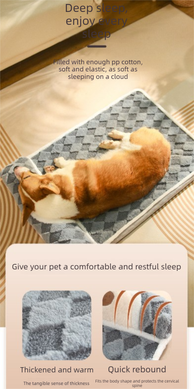 Thickened Soft Pet Bed Mat M Size Light Green Comfortable Dog Sleeping Pad Washable Cushion for Medium Dogs V888-ELOSUNG44557