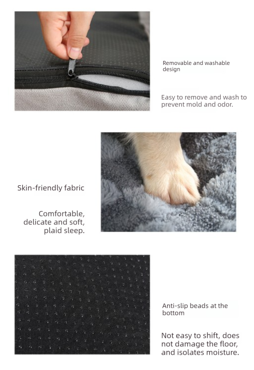 Thickened Soft Pet Bed Mat M Size Light Green Comfortable Dog Sleeping Pad Washable Cushion for Medium Dogs V888-ELOSUNG44557