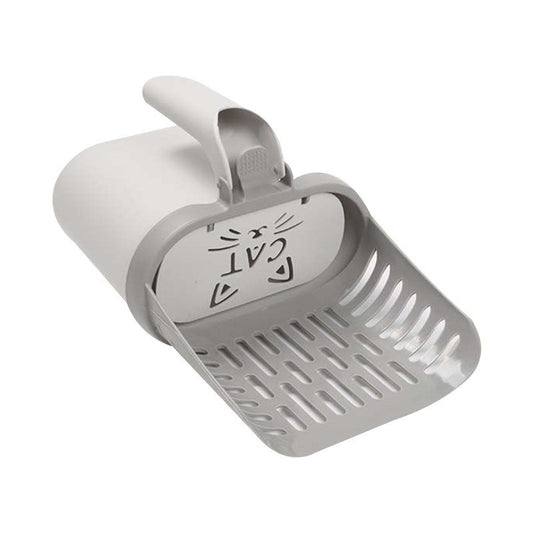 2-in-1 Cat Litter Scoop with Integrated Waste Bin Detachable Sifter Shovel Anti-Reflux Baffle Large Capacity V888-ELOSUNG44568