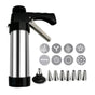 Stainless Steel Cookie Press Gun Kit Biscuit Maker & Icing Decorator Set with 8 Discs 8 Nozzles Heavy Duty V888-ELOSUNG44578
