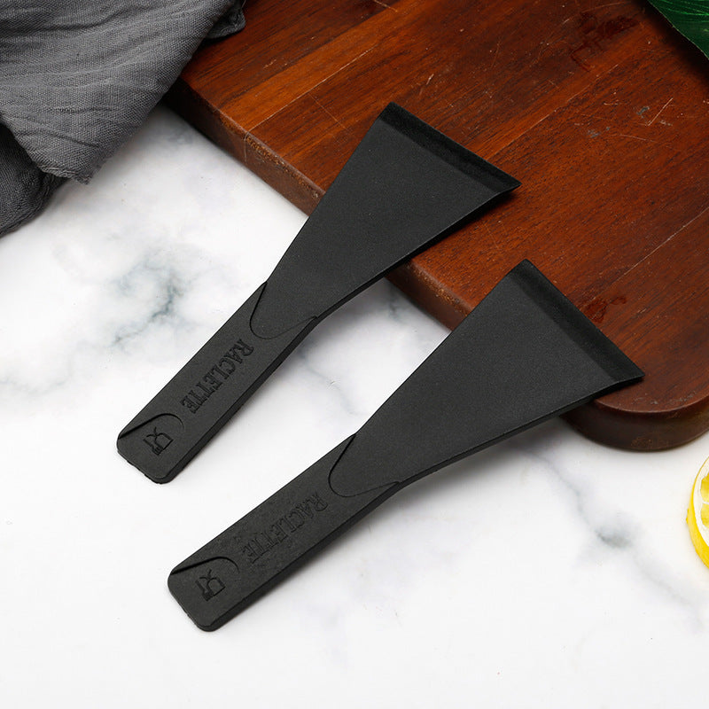 2 PCS Non-Stick Nylon Raclette Scrapers Heat Resistant Mini Spatula Turners for Cheese Baking & Cookware V888-ELOSUNG44612