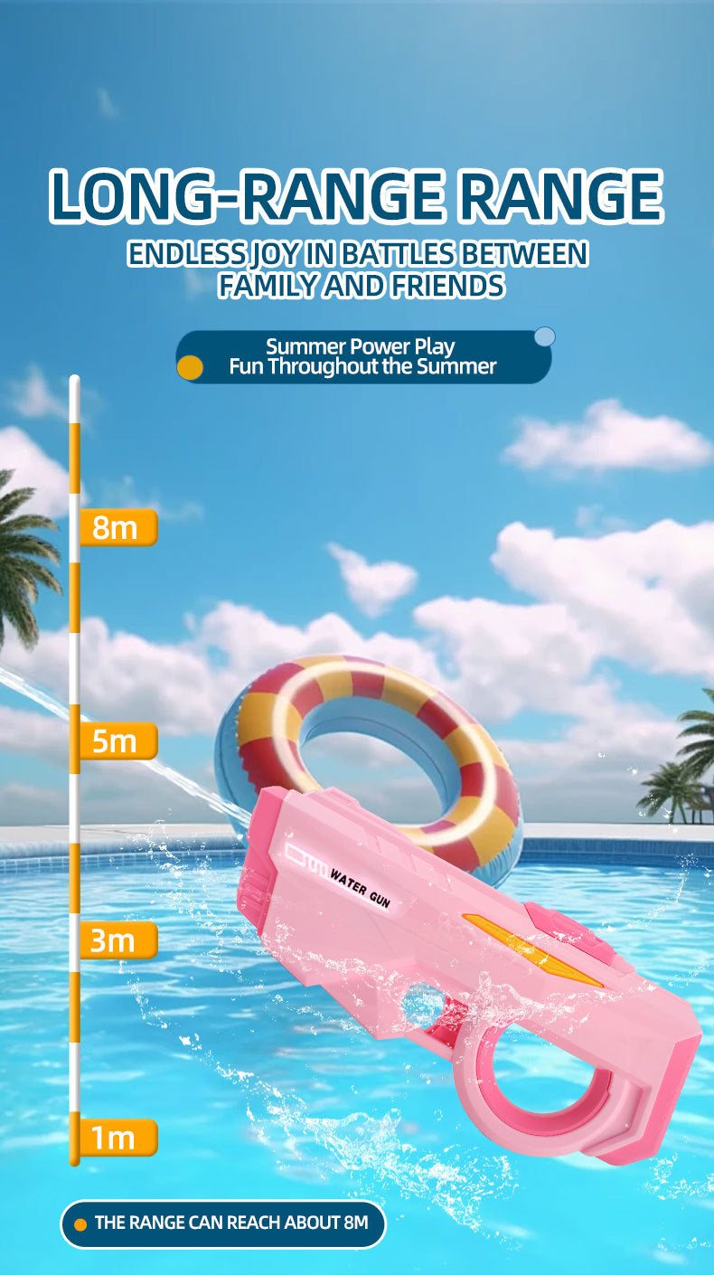 Electric Water Gun Automatic Continuous Fire Squirt Toy 8m Range Rechargeable Battery Outdoor Pool Beach Fun V888-ELOSUNG44614