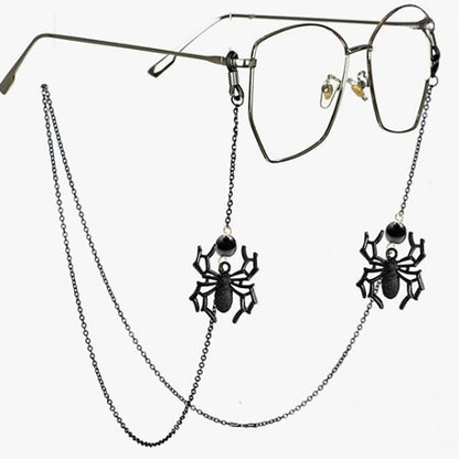 Black Spider Web Eyewear Chain 70cm Anti-Slip Glasses Strap Decorative Gothic Sunglasses Holder with Hollow V888-ELOSUNG44628