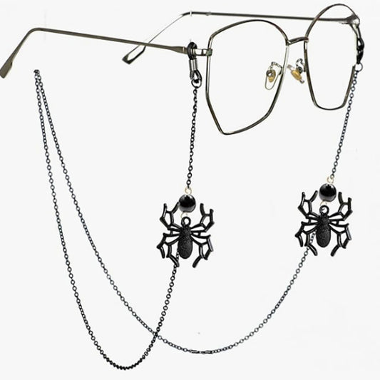 Black Spider Web Eyewear Chain 70cm Anti-Slip Glasses Strap Decorative Gothic Sunglasses Holder with Hollow V888-ELOSUNG44628