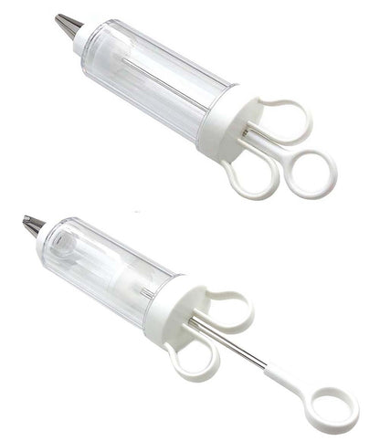 Large Cake Decorating Icing Syringe Gun Set with 5 Stainless Steel Nozzles DIY Cookie Press Baking Tool for V888-ELOSUNG44642